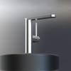 Modern 304 Stainless Steel Brushed Nickel Bathroom 360 Degree Rotating Basin Faucets