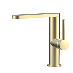 Modern 304 Stainless Steel Brushed Gold Bathroom 360 Degree Rotating Basin Faucets