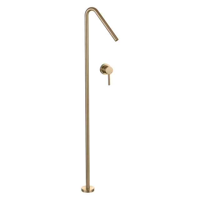 Modern 304 Stainless Steel Brushed Gold Ycfaucet Bathroom Floor Type Single Handle Basin Faucet