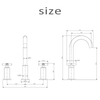 304 Stainless Steel Black Bathroom Basin Double Hole Double Handle Faucet
