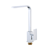 Modern 304 Stainless Steel Chrome Single Handle Kitchen Faucets