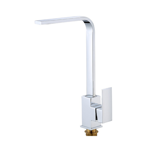 Modern 304 Stainless Steel Chrome Single Handle Kitchen Faucets