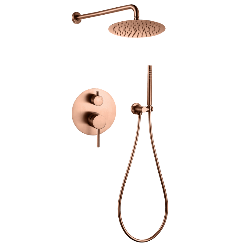 304 stainless steel rose gold Concealed Shower Set