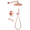 304 Stainless Steel Copper Rose Gold Wall Mounted Bathroom Concealed Shower And Tub Faucet Sets