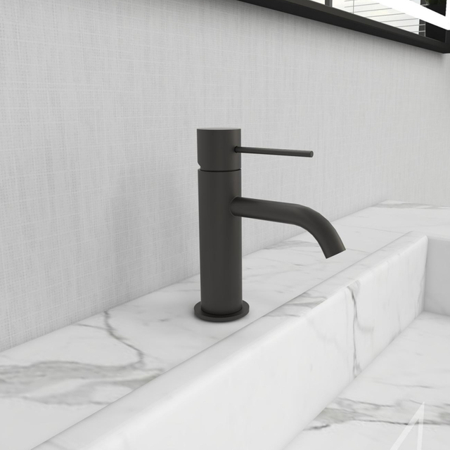 modern 316 Stainless Steel matte black Bathroom Single Hand Basin Faucet