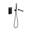 304 Stainless Steel Black Square Bathroom Thermostatic Hand Held Shower Set 