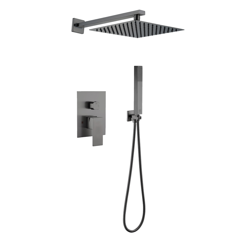 304 stainless steel gun grey Concealed Shower Set