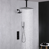 Modern Black Bathroom 3-function Concealed Thermostatic Shower Mixer Set