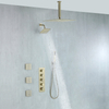 Modern gold Bathroom 4-function Concealed Thermostatic Shower Mixer Set