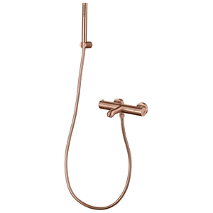 Modern Rose Gold Bathroom Thermostatic Shower And Tub Faucet Sets