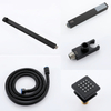 Modern 304 Stainless Steel Black Bathroom 3-function LED Concealed Thermostatic Shower Mixer