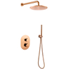 Modern 304 Stainless Steel Bathroom rose gold Concealed Thermostatic Shower Set