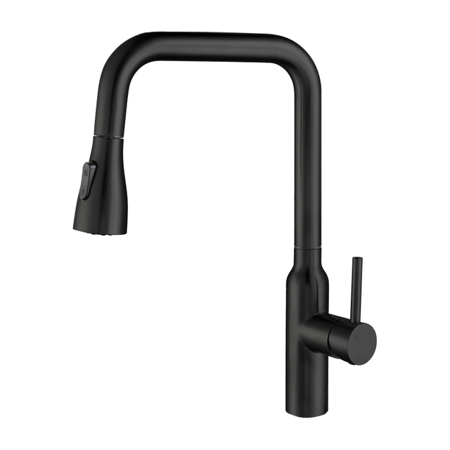 Modern 304 Stainless Steel matte black Touch Sensor Pull Down Kitchen Sink Faucet