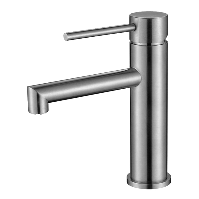304 Stainless Steel Brushed Nickel Single Hole Bathroom Vessel Sink Faucets