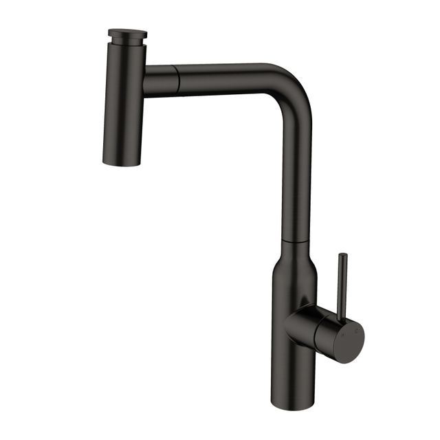  Luxury Matte Black 304 Stainless Steel Pull Out Touch Kitchen Sink Faucet