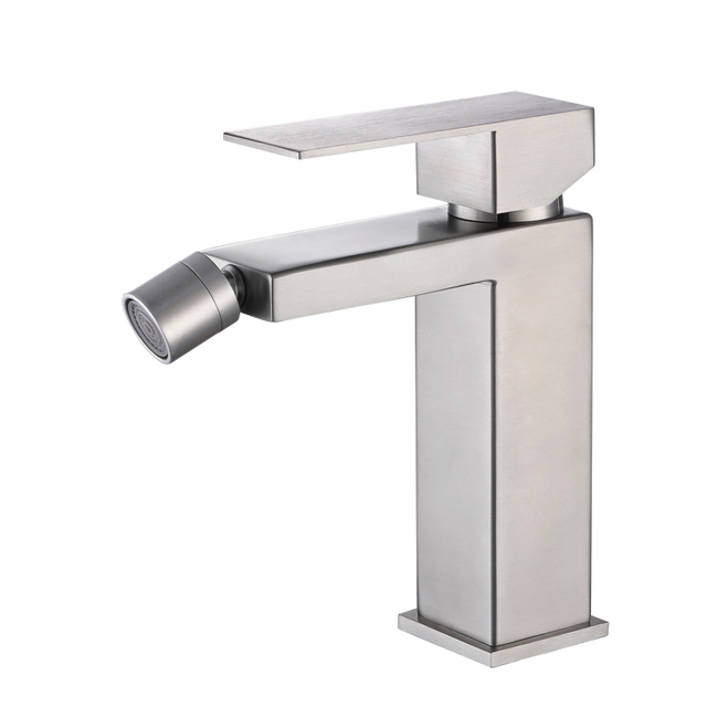 304 Stainless Steel Square Single Handle Bathroom Bidet Faucet