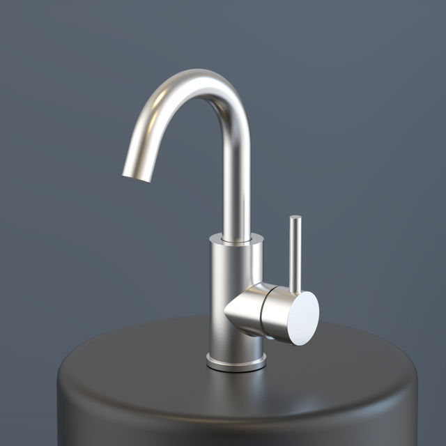 304 Stainless Steel Brushed Bathroom Small Three-way Basin Faucet