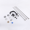 304 Stainless Steel Matte Black Separate Handle Bathroom Basin Faucets