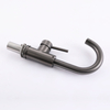304 Stainless Steel Gun Grey Bathroom Small Three-way Basin Faucet