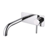 Modern 304 Stainless Steel Chrome Wall Mount Single Handle Bathroom Sink Faucet