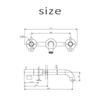 304 Stainless Steel Chrome Wall Mount Bathroom Basin Double Handle Faucets 