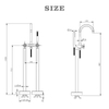 CUPC High Quality 304 Stainless Steel Matte Black Multi-functional Bathroom Floor Shower Free Standing Bathtub Faucets 