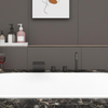 2 Handle Deck Mount Bathtub Waterfall Faucet with Hand Shower