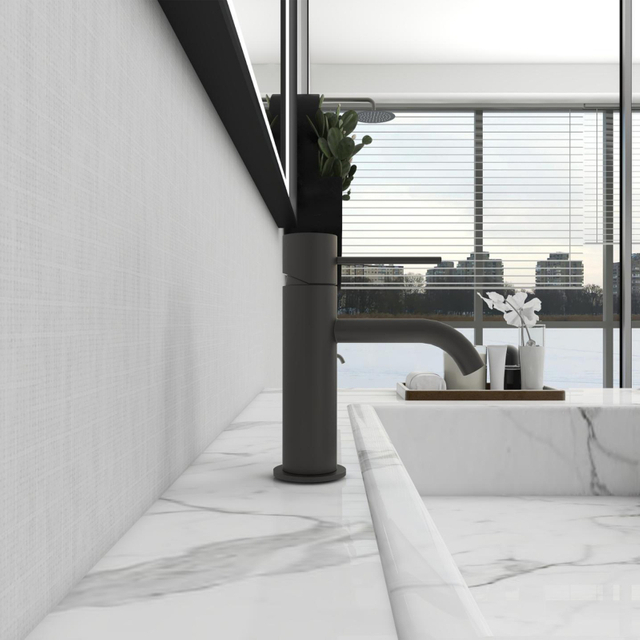 modern 316 Stainless Steel matte black Bathroom Single Hand Basin Faucet