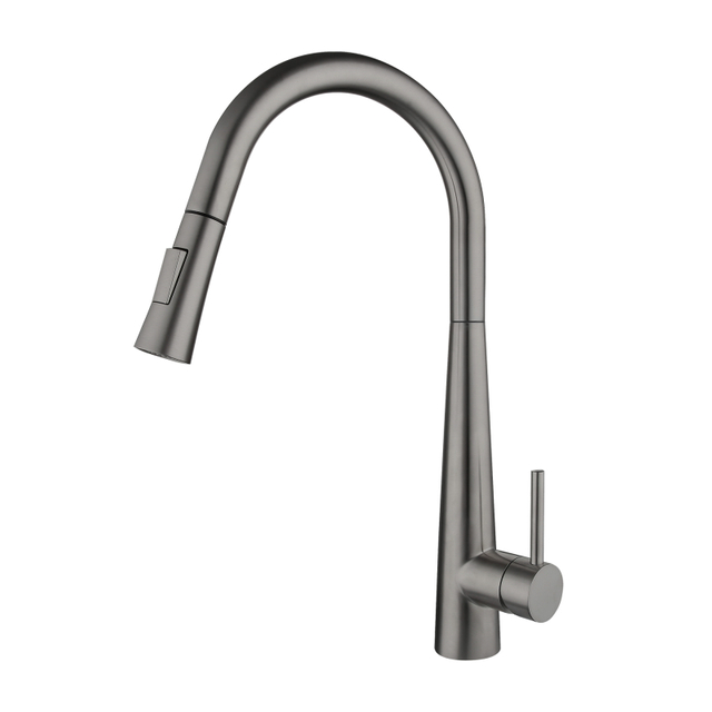 Gun Grey 360 Degrees Touch Sensor Pull Down Kitchen Sink Faucets