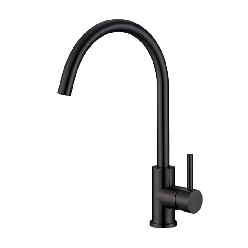 304 stainless steel matte black Kitchen Sink Faucet