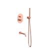 NEW 304 Stainless Steel Copper Rose Gold Bathroom Concealed Thermostatic Head Shower Set