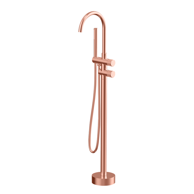 NEW 304 Stainless Steel copper rose gold Hot And Cold Mixed Multi-functional Bathroom Floor Shower Free Standing Bathtub Faucet