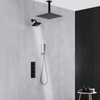 Modern Black Bathroom 3-function Concealed Thermostatic Shower Mixer Set