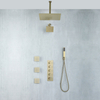 Modern gold Bathroom 4-function Concealed Thermostatic Shower Mixer Set
