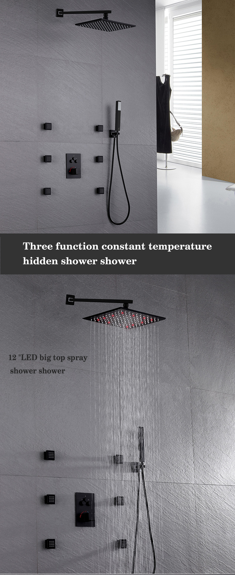 3-function Concealed Thermostatic Shower mixer