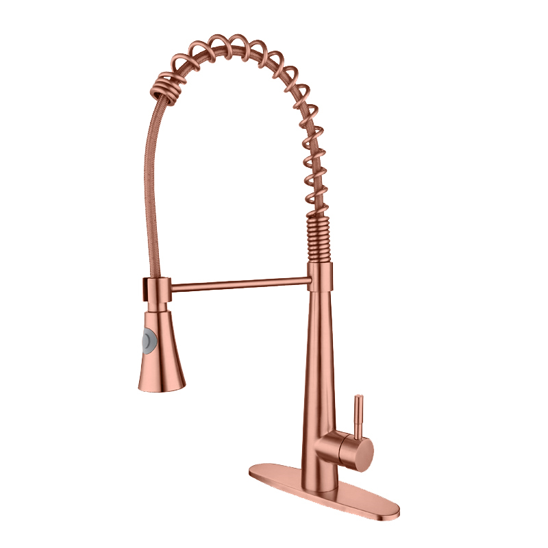 304 stainless steel Pull out kitchen mixer faucet