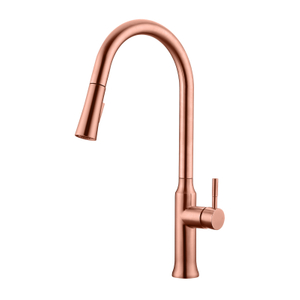 Modern 304 Stainless Steel Copper Rose Gold Pull Out Kitchen Mixer Faucet