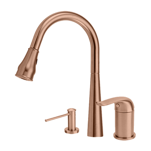 Rose Gold 304 Stainless Steel Kitchen Faucet with Pull Down Sprayer