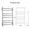 Bathroom 304 Stainless Steel 8 Bar Hot Water Heater Towel Drys Rack 