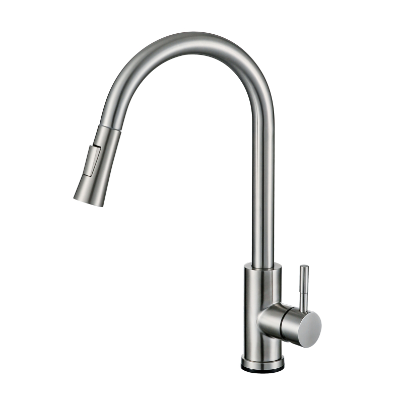 304 stainless steel brushed Touch sensor Pull out kitchen mixer faucet
