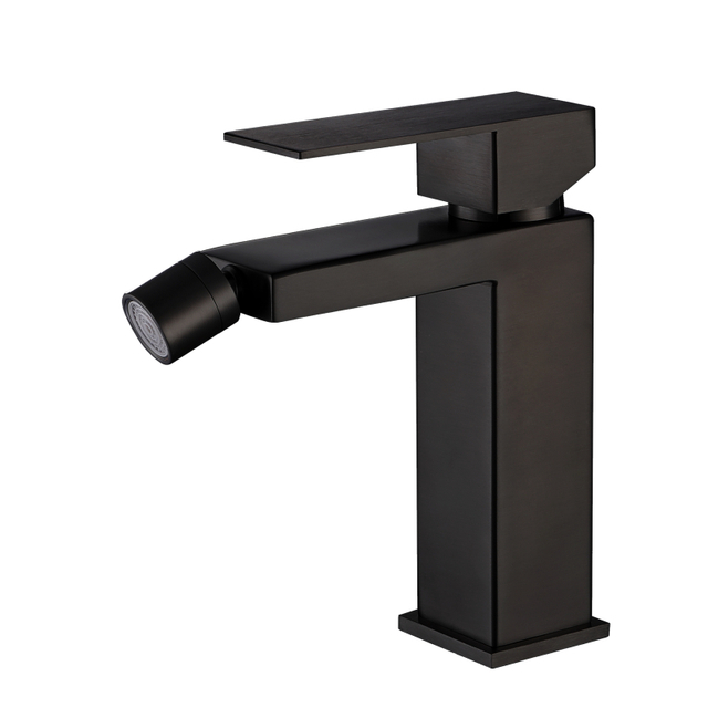 304 Stainless Steel matte black Square Single Handle Bathroom Bidet Faucet