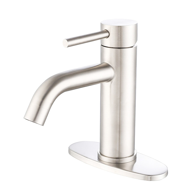 304 Stainless Steel Chrome Bathroom Sink Faucet