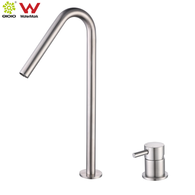 Modern 304 Stainless Steel Brushed Nickel Two Hole Separate Handle Bathroom Basin Faucet