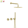In-Wall Concealed Shower System | Dual Function Rainfall Shower Head & Handheld Spray Bath Faucet