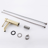 CUPC Certified High Quality 304 Stainless Steel Brushed Gold Bathroom Single Handle Basin Faucet