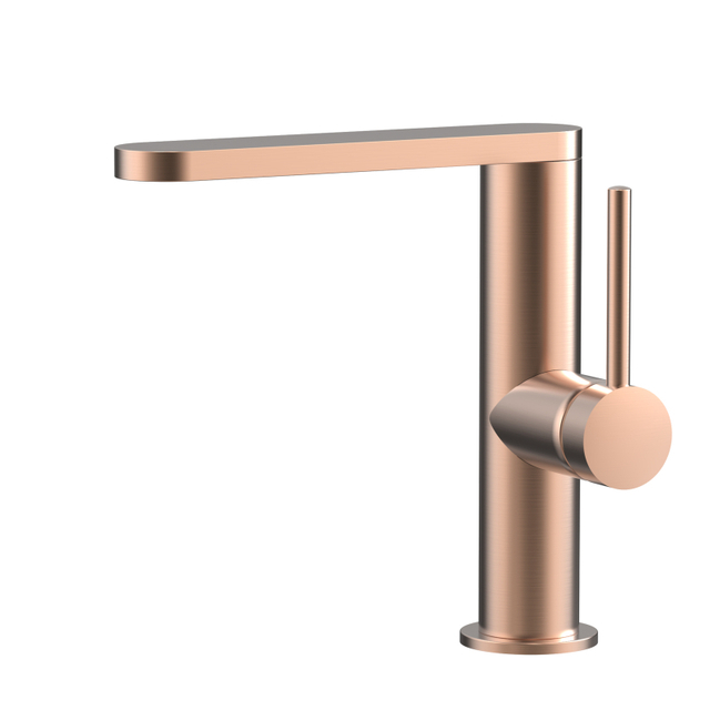 Modern 304 Stainless Steel Copper Rose Gold Bathroom 360 Degree Rotating Basin Faucets