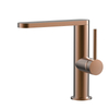 Modern 304 Stainless Steel Rose Gold Bathroom 360 Degree Rotating Basin Faucets