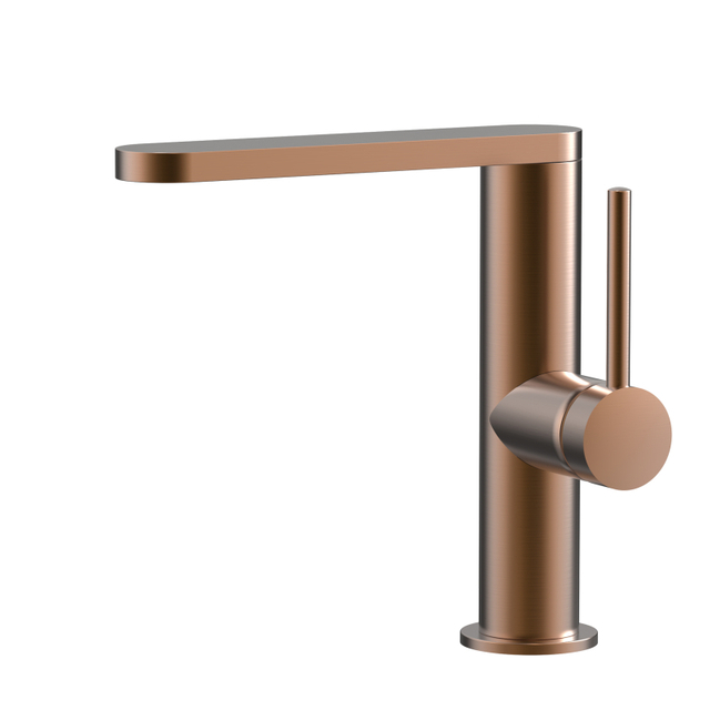 Modern 304 Stainless Steel Rose Gold Bathroom 360 Degree Rotating Basin Faucets