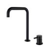 304 Stainless Steel Matte Black Separate Handle Bathroom Sink Faucets