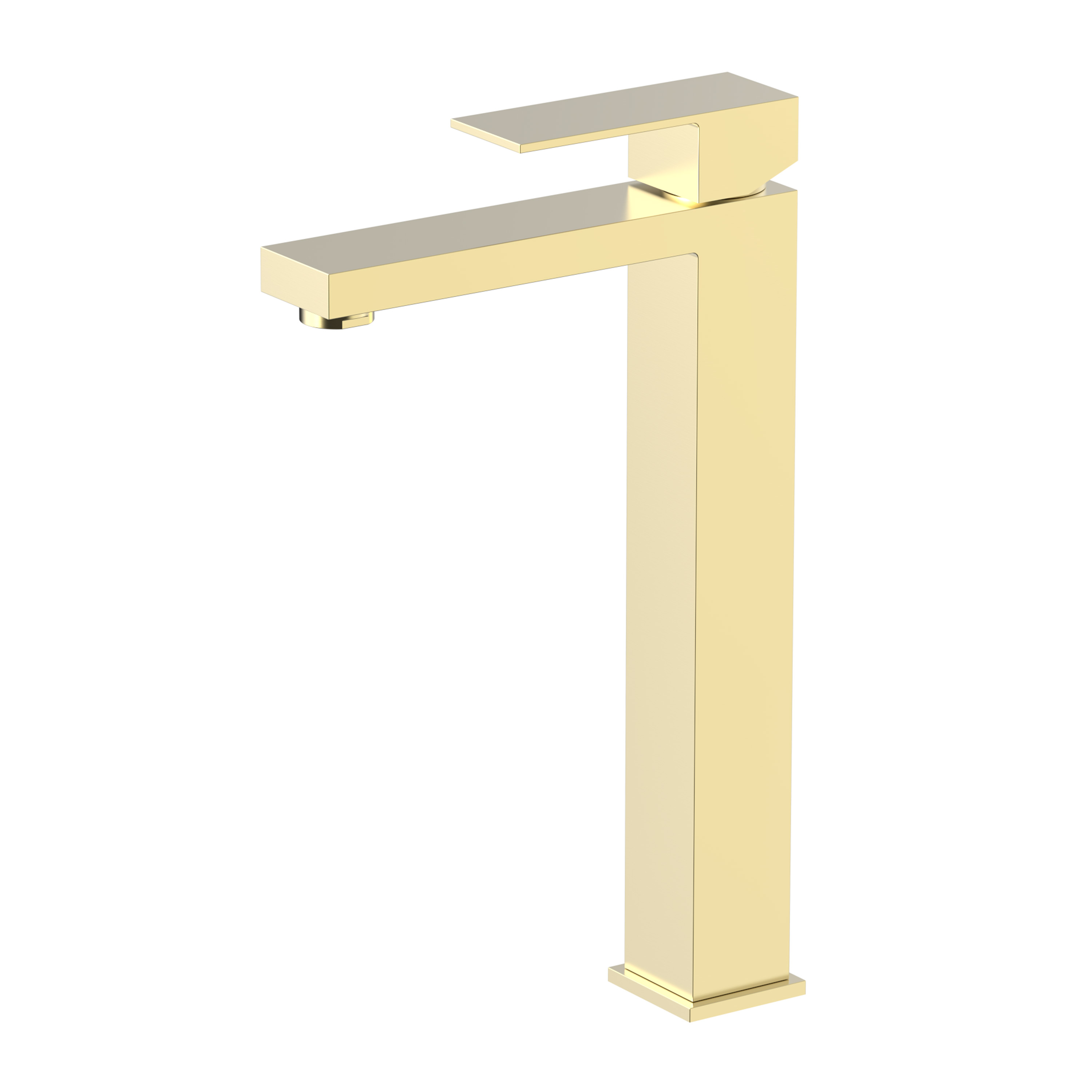 Square Brushed Gold Stainless Steel Sink Faucet